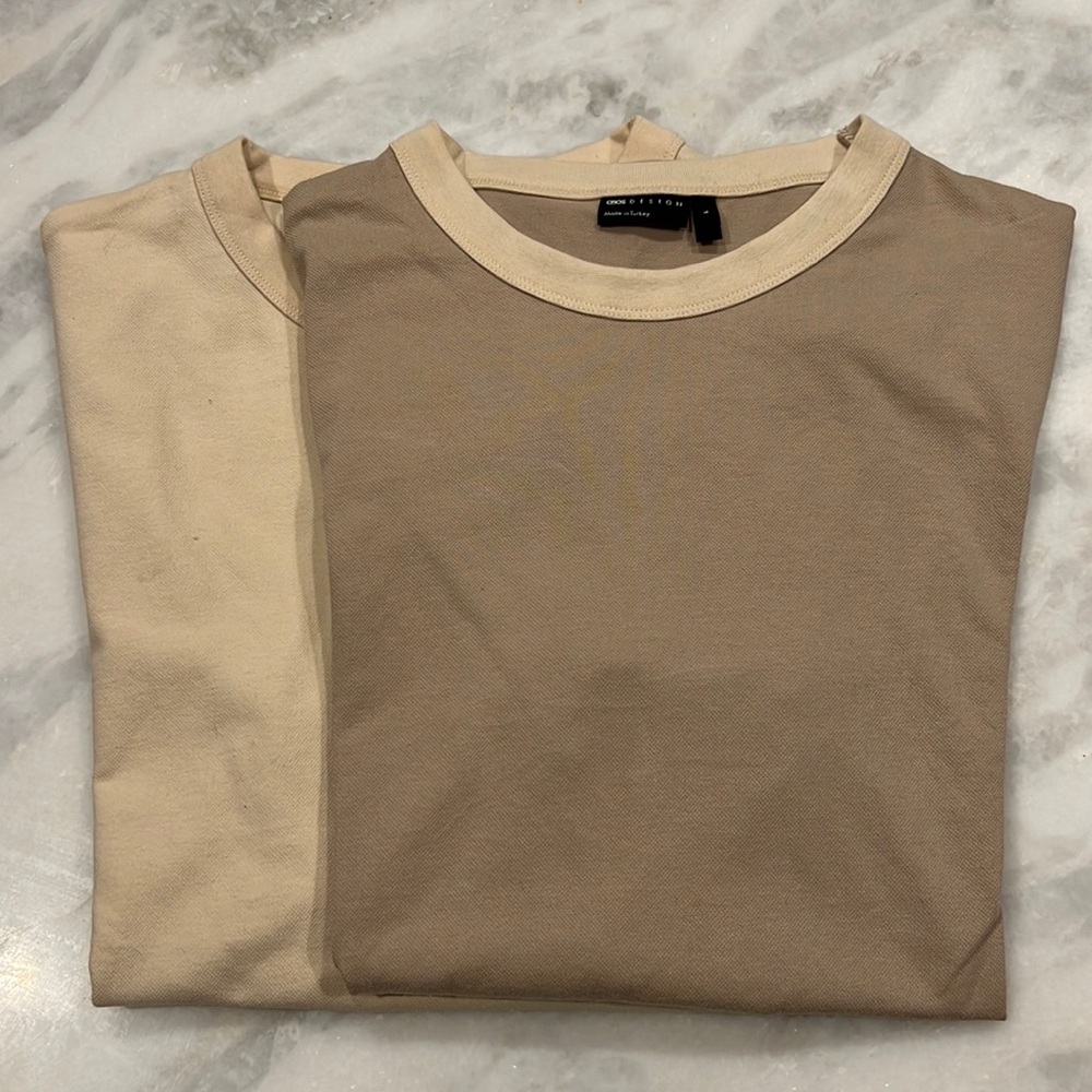 Two Men’s ASOS DESIGN T-shirts Size L